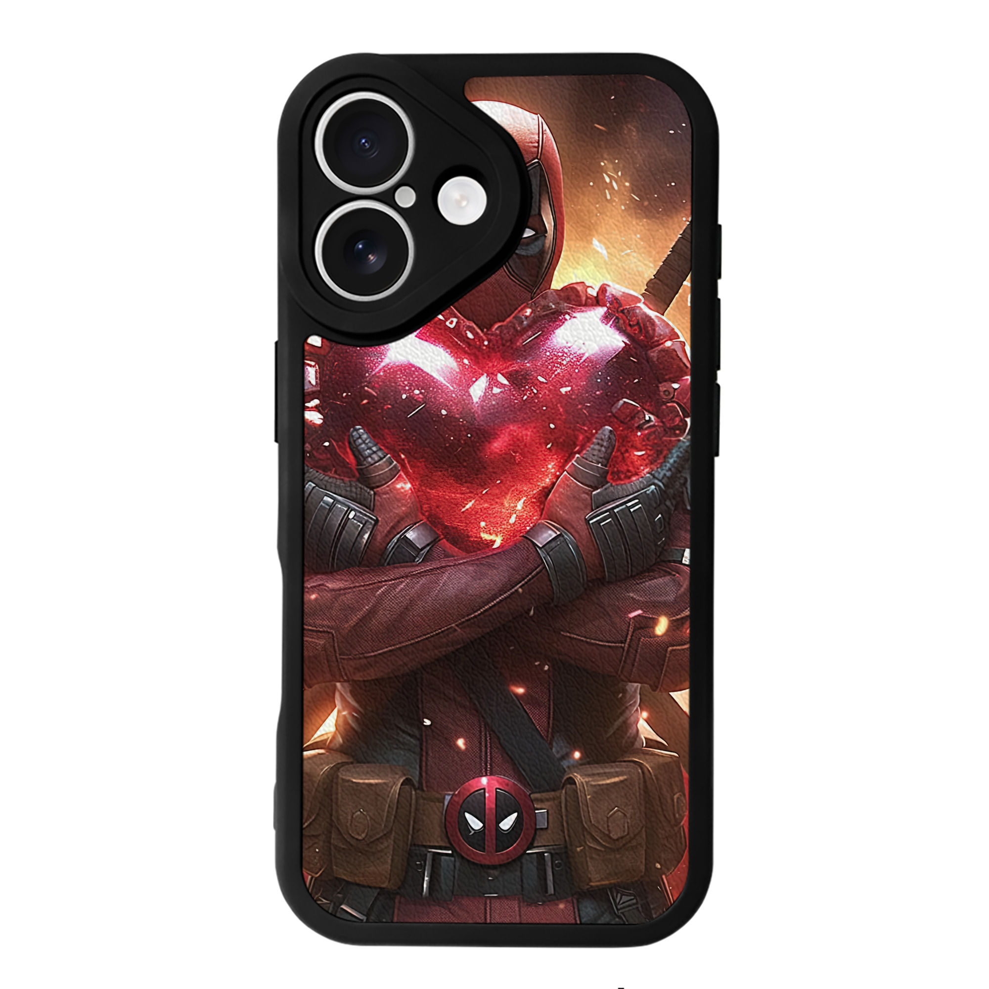 （画像用） Deadpool デッドプール 【iPhone 16シリーズ対応】シリコンスマホケース（レザー調） 材質：シリコン